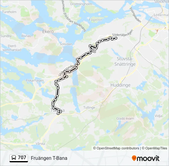 707 Bus Line Map
