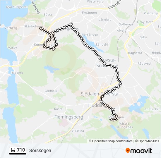 710 bus Line Map