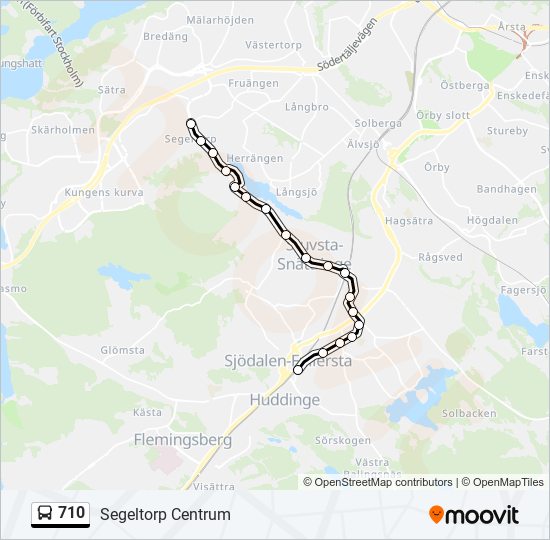 710 bus Line Map