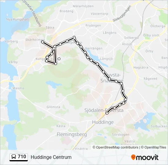 710 Bus Line Map
