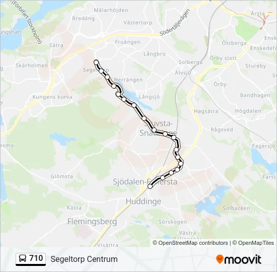 710 Bus Line Map