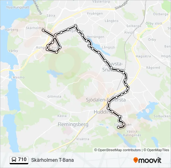 710 Bus Line Map