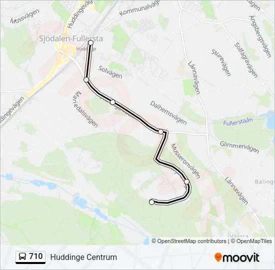 710 Bus Line Map