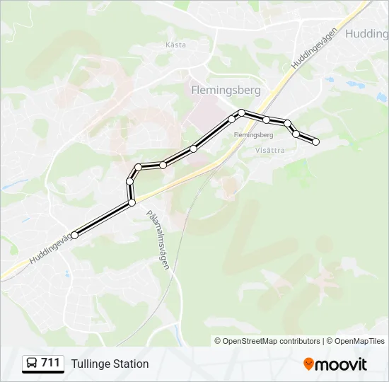 711 Bus Line Map