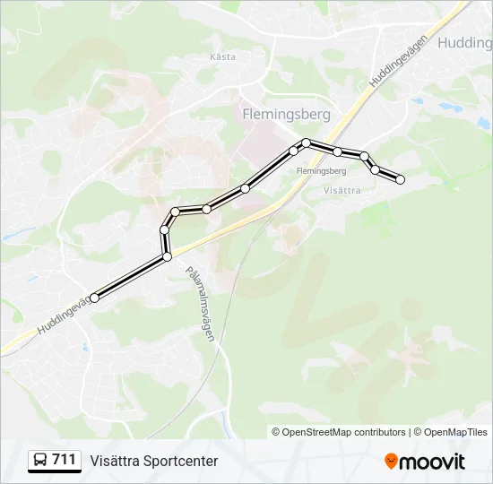 711 Bus Line Map