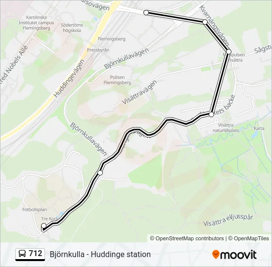712 Bus Line Map
