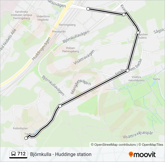 712 Bus Line Map