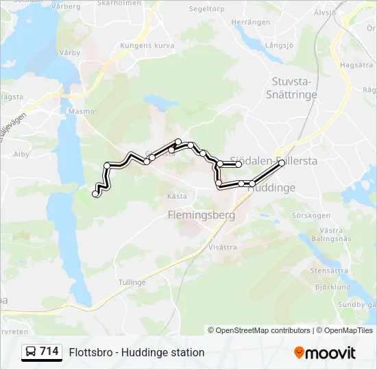 714 Bus Line Map