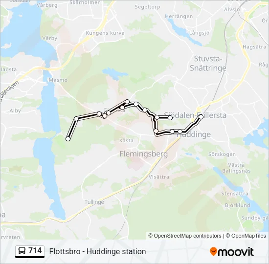 714 Bus Line Map