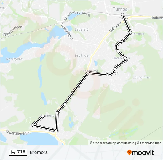 716 Bus Line Map
