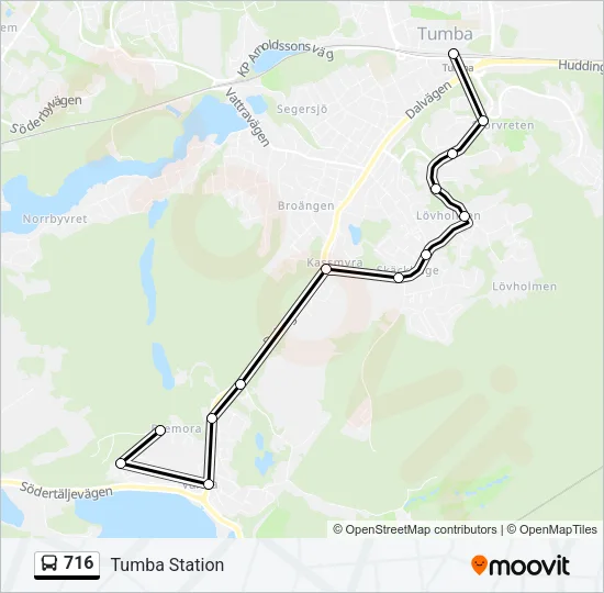 716 Bus Line Map