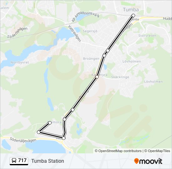 717 bus Line Map