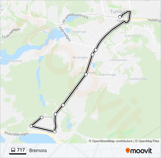 717 bus Line Map