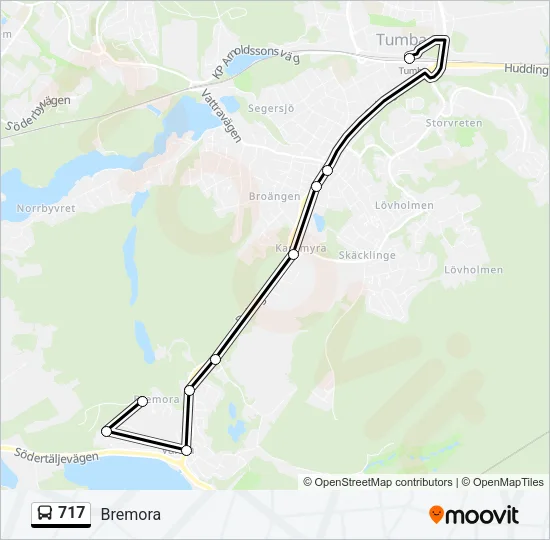 717 Bus Line Map