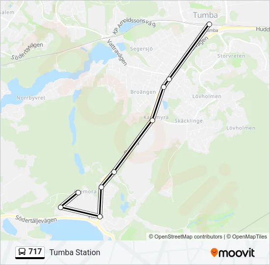 717 Bus Line Map