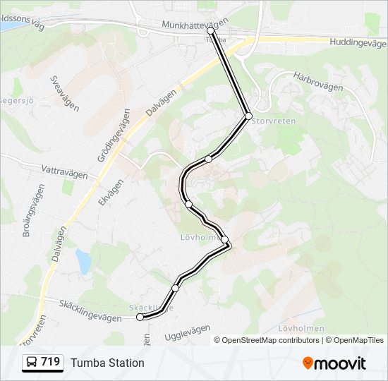 719 bus Line Map