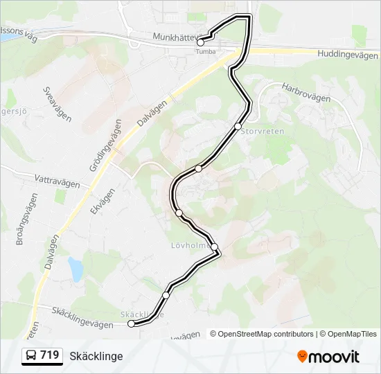 719 Bus Line Map