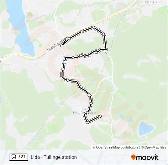721 Bus Line Map