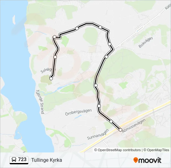 723 Bus Line Map