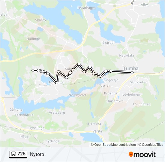 725 bus Line Map