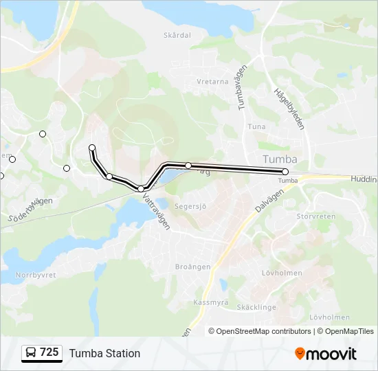 725 Bus Line Map