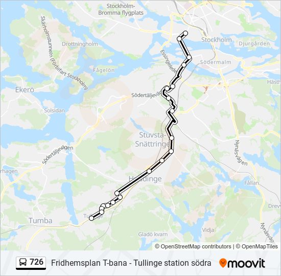 726 bus Line Map