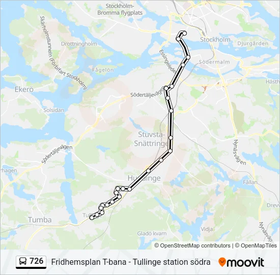 726 Bus Line Map