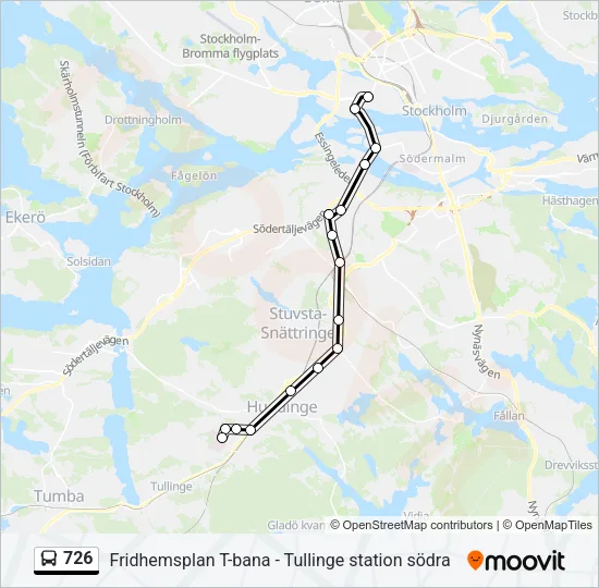 726 Bus Line Map