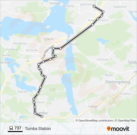 737 Bus Line Map