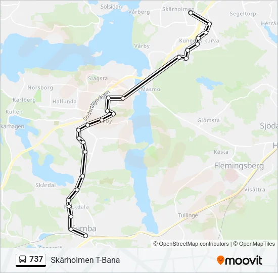 737 Bus Line Map