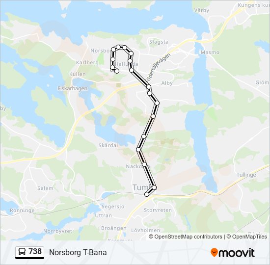 738 bus Line Map