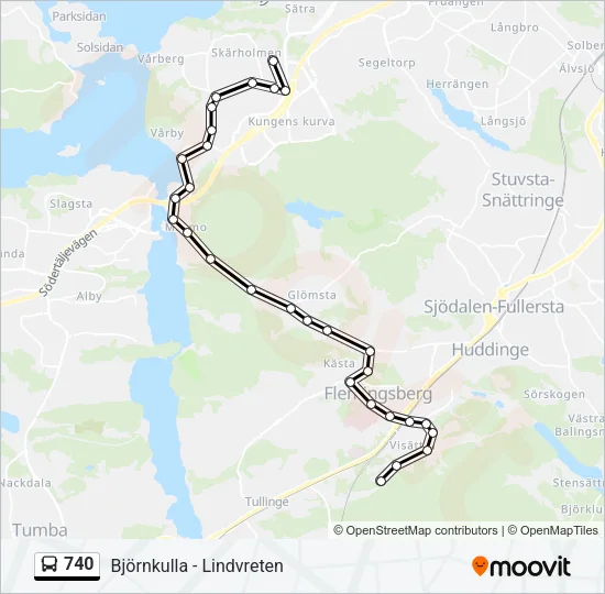740 Bus Line Map