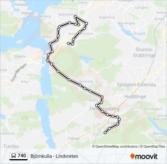 740 Bus Line Map