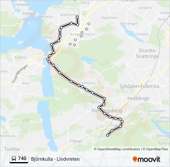 740 Bus Line Map
