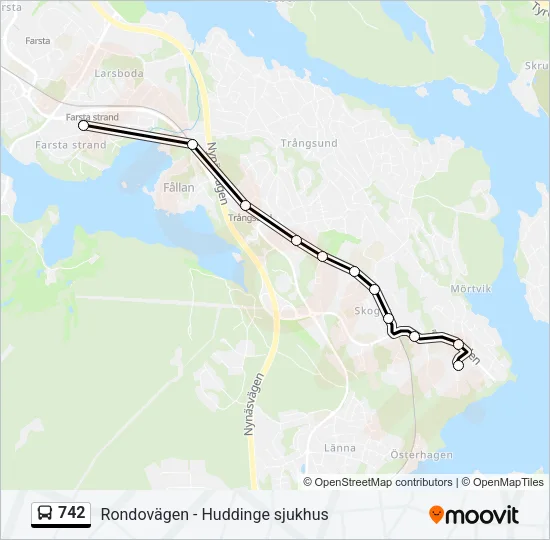 742 Bus Line Map