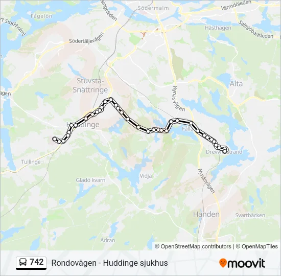 742 Bus Line Map