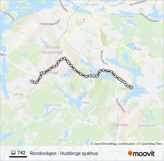 742 Bus Line Map