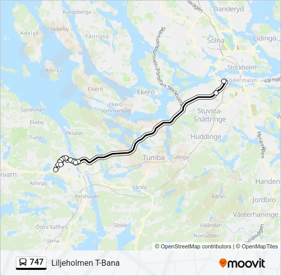 747 Bus Line Map
