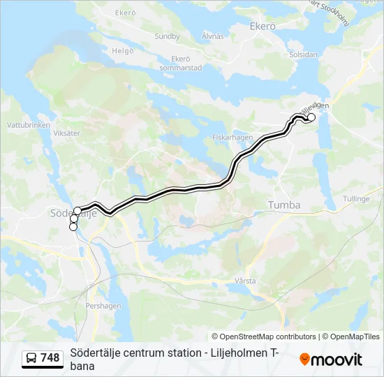 748 Bus Line Map