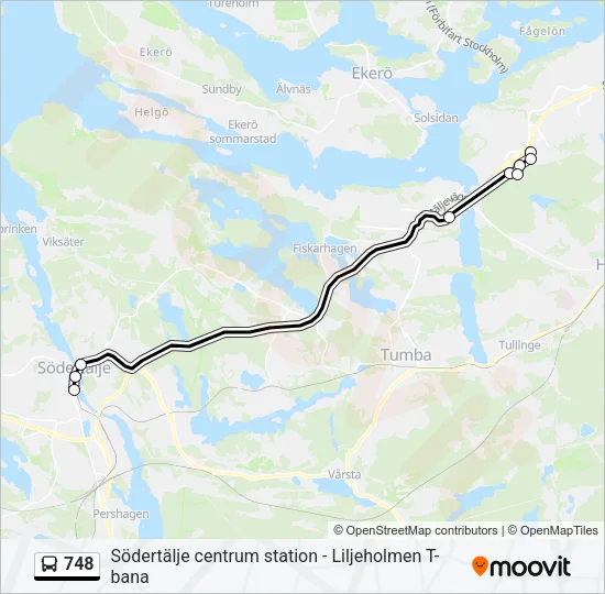 748 Bus Line Map