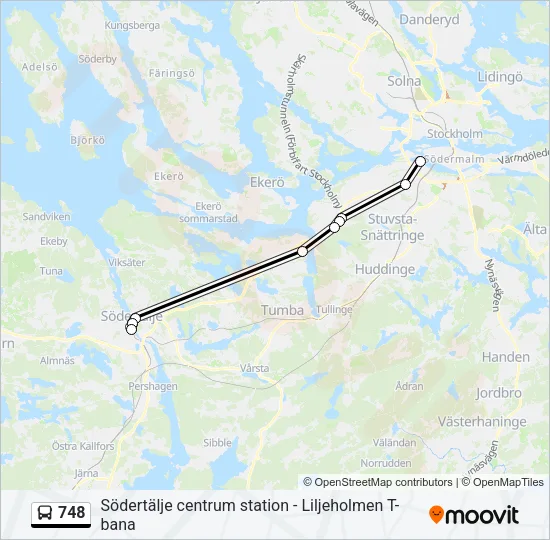 748 Bus Line Map