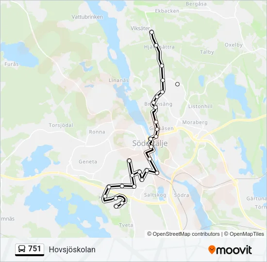 751 Bus Line Map