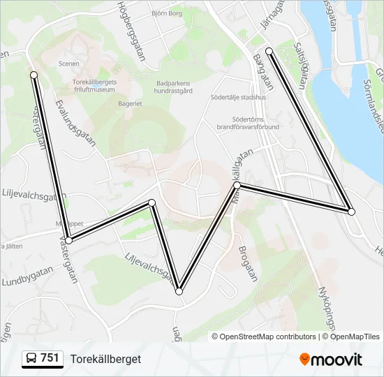 751 Bus Line Map