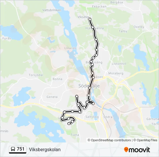 751 Bus Line Map