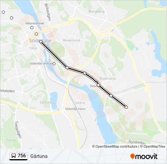 756 bus Line Map