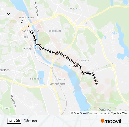 756 Bus Line Map