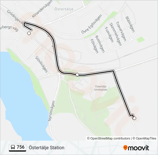 756 Bus Line Map