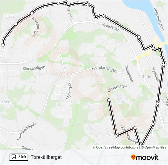 756 Bus Line Map