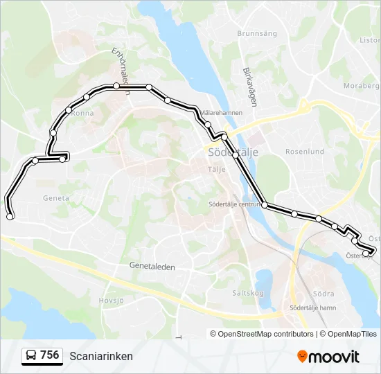 756 Bus Line Map