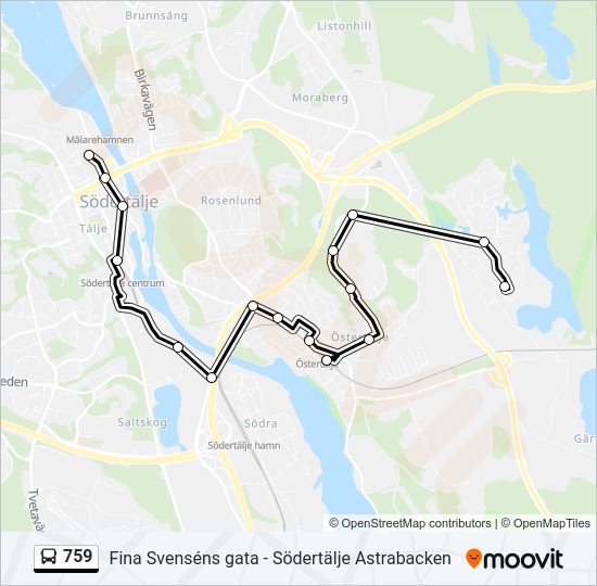 759 bus Line Map